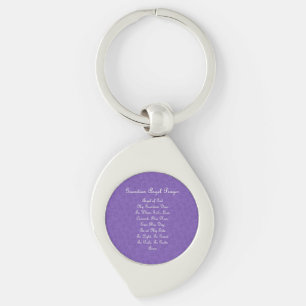 Guardian Angel Prayer Paars Sleutelhanger