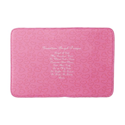 Guardian Angel Prayer Pink Badmat (Voorkant)