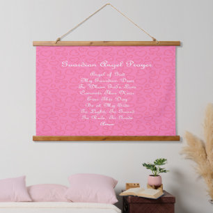 Guardian Angel Prayer Pink Hangend Wandkleed