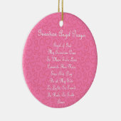 Guardian Angel Prayer Pink Keramisch Ornament (Rechts)