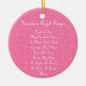 Guardian Angel Prayer Pink Keramisch Ornament (Voorkant)