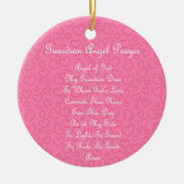 Guardian Angel Prayer Pink Keramisch Ornament