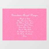 Guardian Angel Prayer Pink Raamsticker (Vel)