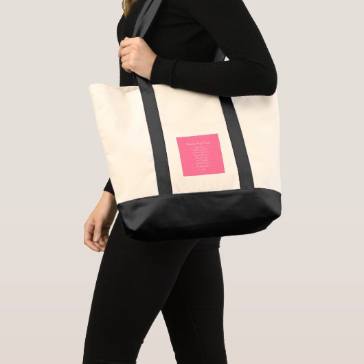 Guardian Angel Prayer Pink Tote Bag (Voorkant (product))