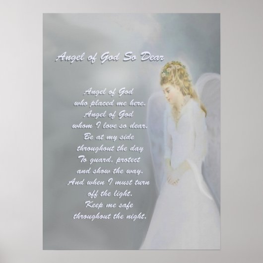 Guardian Angel Prayer Poster (Voorkant)