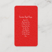 Guardian Angel Prayer Red Hearts Informatiekaartje (Voorkant)