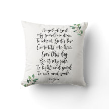 Guardian Angel Prayer Sierkussen Calligrafie