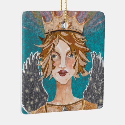 Guardian Angel Princess Paloma kerstversiering Keramisch Ornament (Rechts)