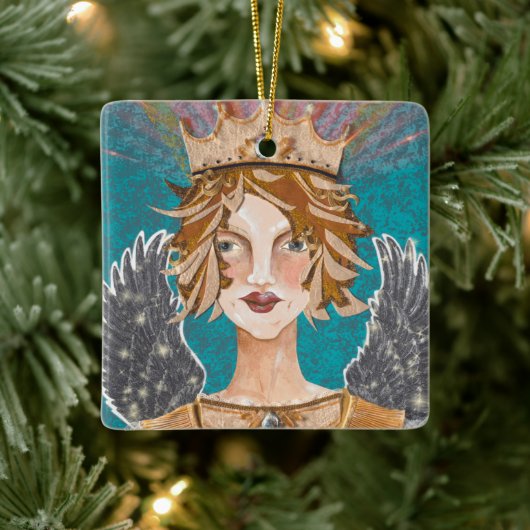 Guardian Angel Princess Paloma kerstversiering Keramisch Ornament (Boom)