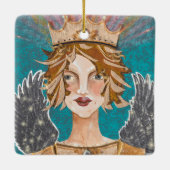 Guardian Angel Princess Paloma kerstversiering Keramisch Ornament (Achterkant)