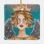 Guardian Angel Princess Paloma kerstversiering Keramisch Ornament (Voorkant)