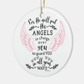 Guardian Angel Psalm 91:11 Bijbelscripts Verse Keramisch Ornament (Links)