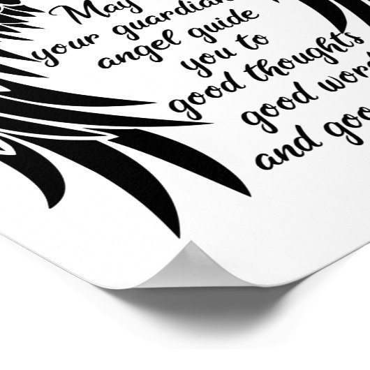 Guardian Angel Quote Poster (Hoek)