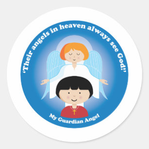 Guardian Angel Ronde Sticker