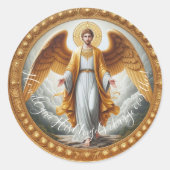 Guardian Angel Ronde Sticker (Voorkant)