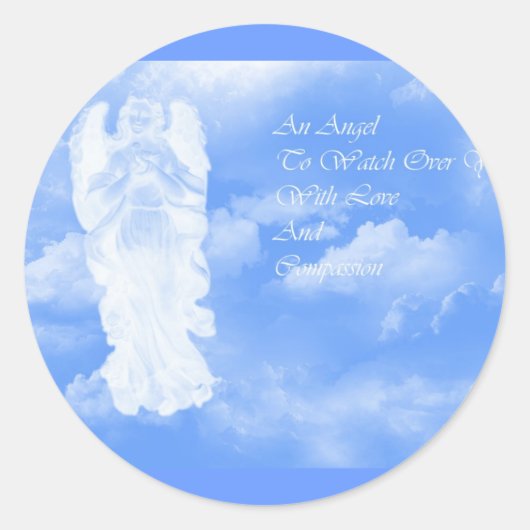 Guardian Angel Ronde Sticker (Voorkant)