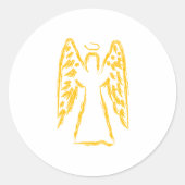 Guardian Angel Ronde Sticker (Voorkant)