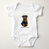 guardian angel rottweiler halo romper (Voorkant)