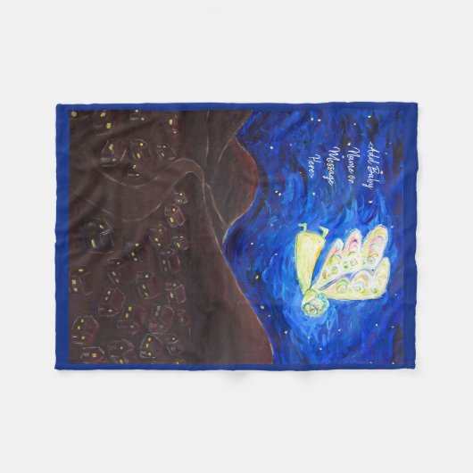 Guardian Angel Soft Fleece Custom Baby Blanket (Voorkant (Horizontaal))