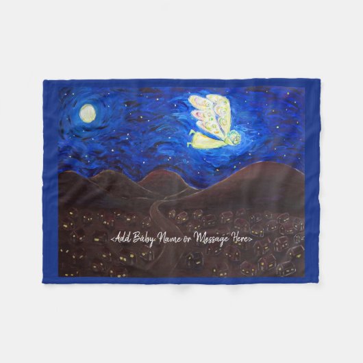 Guardian Angel Soft Fleece Custom Baby Blankets (Voorkant (Horizontaal))