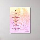 Guardian Angel spiritueel herstel gedicht kunst ca Canvas Afdruk (Voorkant)