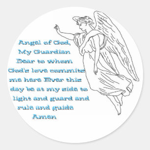 Guardian Angel-stickers Ronde Sticker