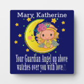 Guardian Angel Tabletop Plaque met Easel Fotoplaat (Voorkant)