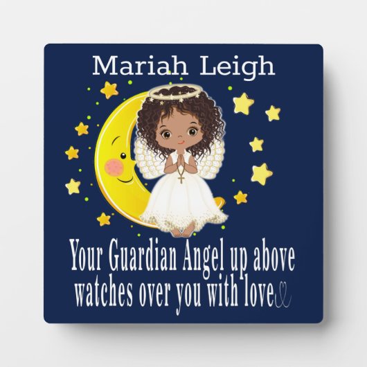 Guardian Angel Tabletop Plaque met Easel Fotoplaat (Voorkant)