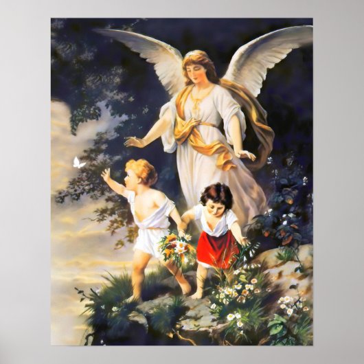 Guardian Angel van de Cliff van Bernhard Plockhors Poster (Voorkant)
