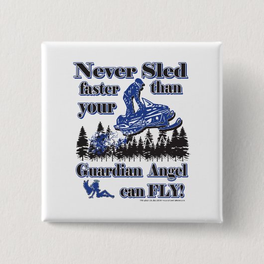 Guardian-Angel Vierkante Button 5,1 Cm (Voorkant)