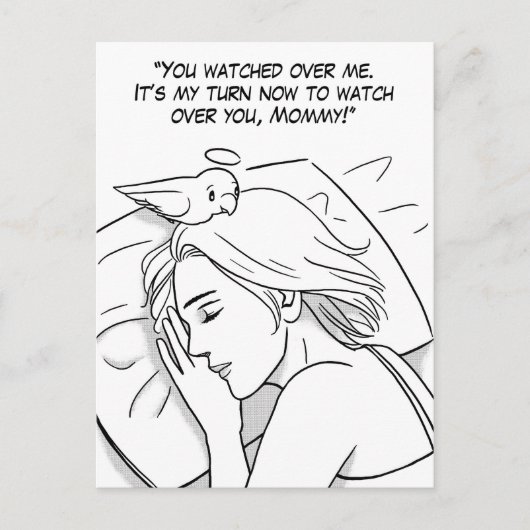 Guardian angel voor mam briefkaart (Voorkant)