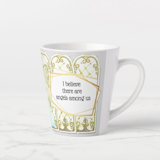 Guardian angel voor meisjes | DIY-gezegden Latte Mok (Rechts)