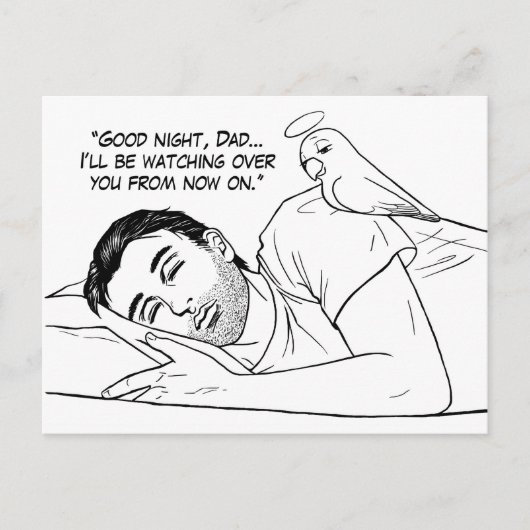 Guardian angel voor papa briefkaart (Voorkant)