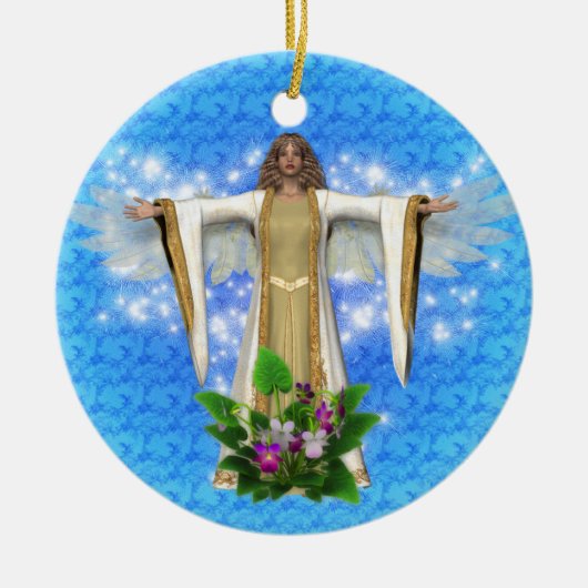 Guardian Angel Watch Over Blue Ornament (Voorkant)
