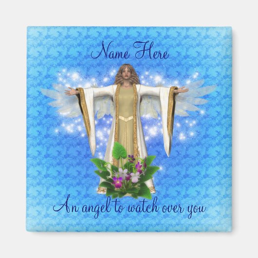 Guardian Angel Watch Over Inspirerend Magneet (Voorkant)