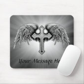 Guardian Angel Winged Cross Design Muismat (Met muis)
