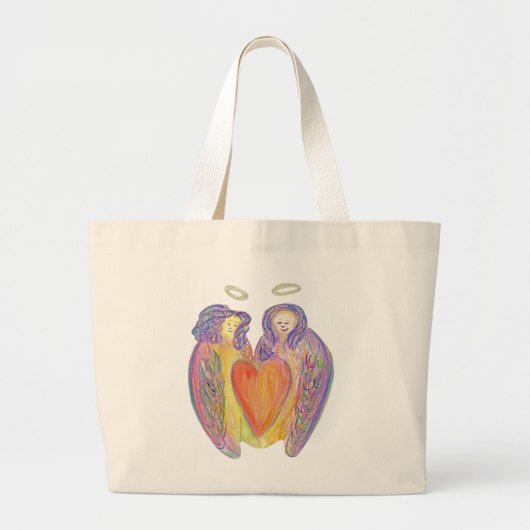 Guardian Angel Wings Loving Heart Art Canvas tas (Voorkant)