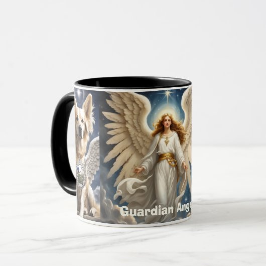 Guardian Angels Invocatie en dankbaarheid Mok (Voorkant links)
