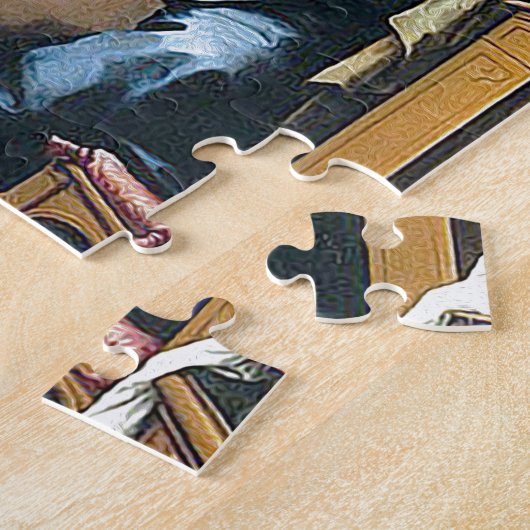 Guardian Angels met cadeautjes Legpuzzel (Zijkant)