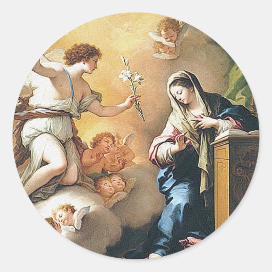 Guardian Angels met geschenken Ronde Sticker (Voorkant)