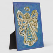 Guardian Blauwe Engel Schilderen Kunst Gift Plaque Fotoplaat (Zijkant)
