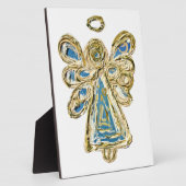 Guardian Blauwe Engel Schilderen Kunst Gift Plaque Fotoplaat (Zijkant)
