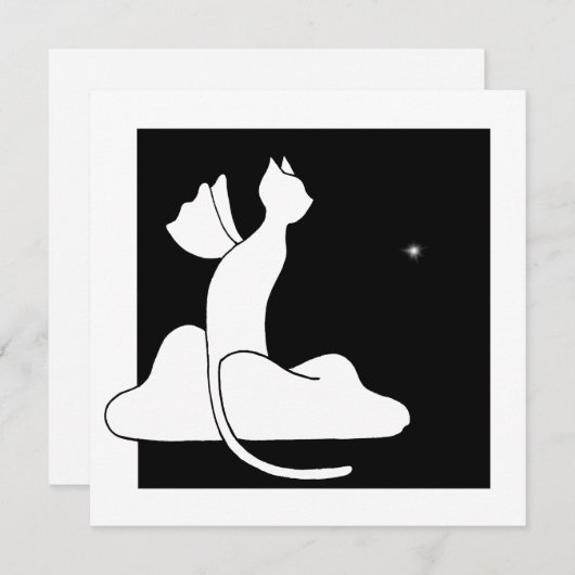 Guardian Cat Feestdagenkaart (Voorkant / Achterkant)