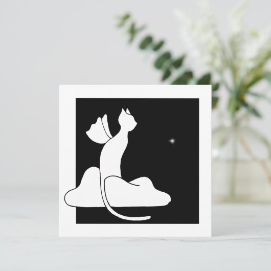 Guardian Cat Feestdagenkaart (Staand voorkant)