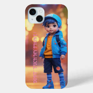 : "Guardian Chibi: 4D geanimeerde Schattigee jonge iPhone 15 Mini Hoesje