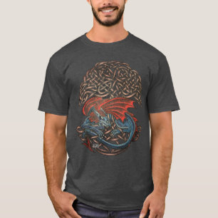 Guardian Dragon & Celtic Tree of Life Tattoo T-shirt