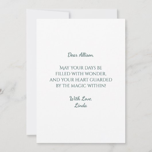 Guardian Elf van de Enchanted Realm Kaart (Achterkant)