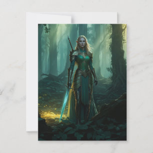 Guardian Elf van het betoverde rijk Briefkaart