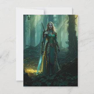 Guardian Elf van het betoverde rijk Briefkaart