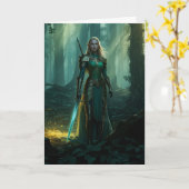 Guardian Elf van het betoverde rijk Kaart (Gele Bloem)